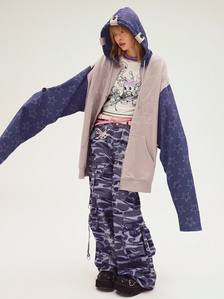 Star Hoodie Casual Fancy Character Parka