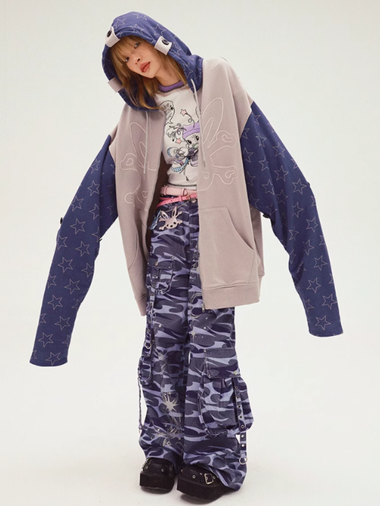Star Hoodie Casual Fancy Character Parka