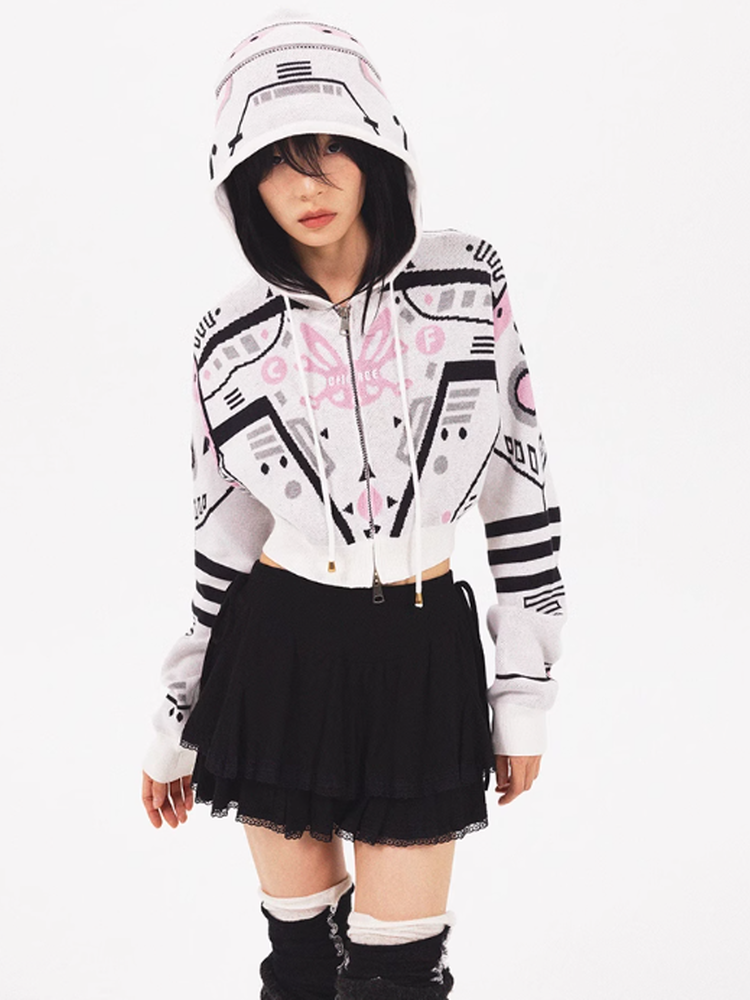 Hoodie Character Pop Universefancy Knit-Parka