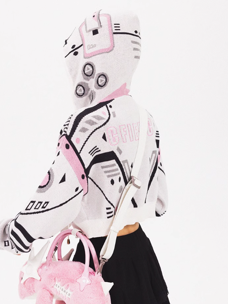 Hoodie Character Pop Universefancy Knit-Parka