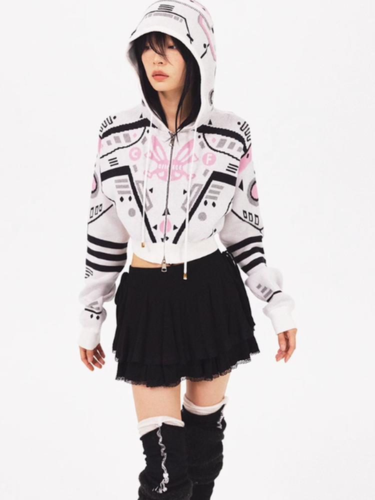 Hoodie Character Pop Universefancy Knit-Parka