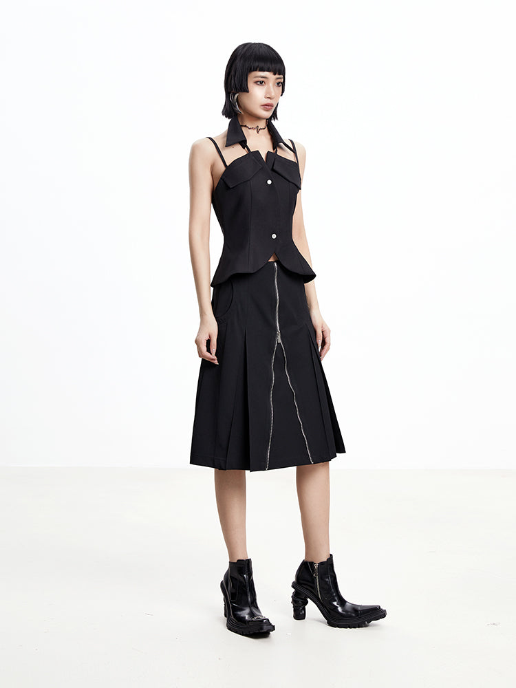 Nichi-Collar Slim Constriction Tops