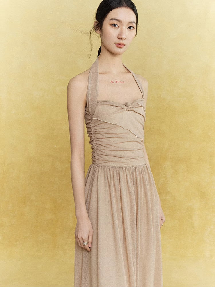 Knit Mesh Thin Sheer Damage Tops