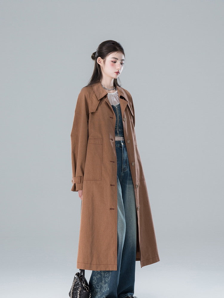 Classy Simple Oversize Long Trench-Coat