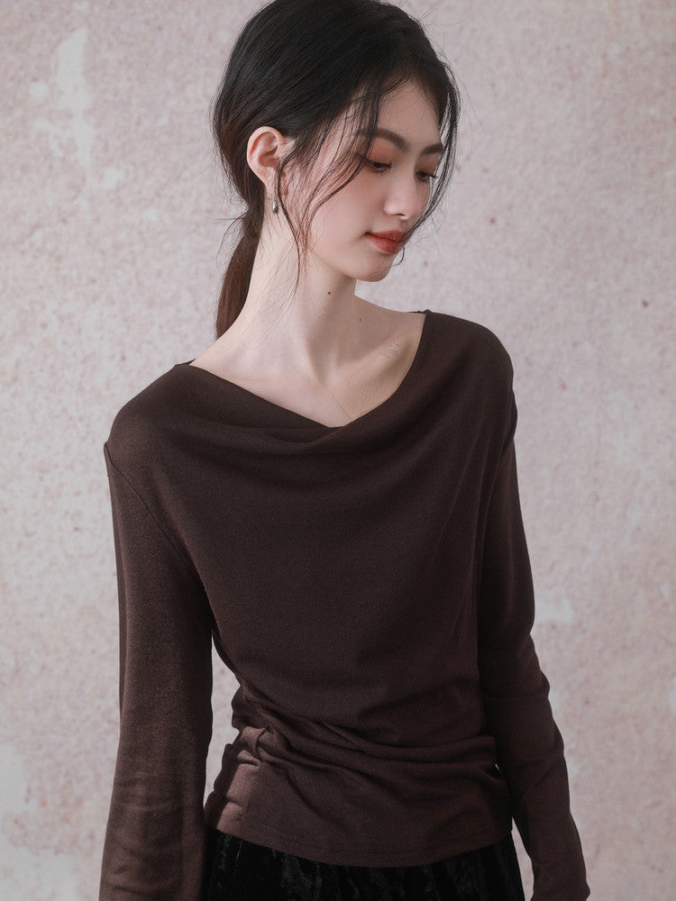 Drape Plain Simple Shape Cutsew