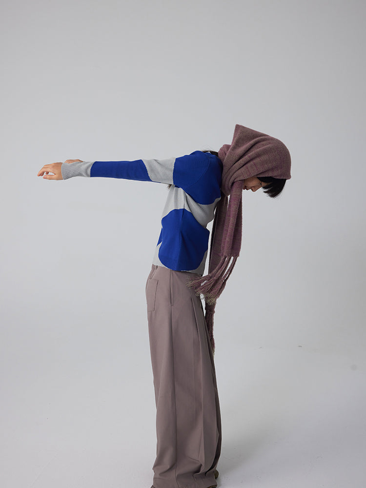 넓은 다리 캐주얼 이완 느슨한 평범한 넓은 바지