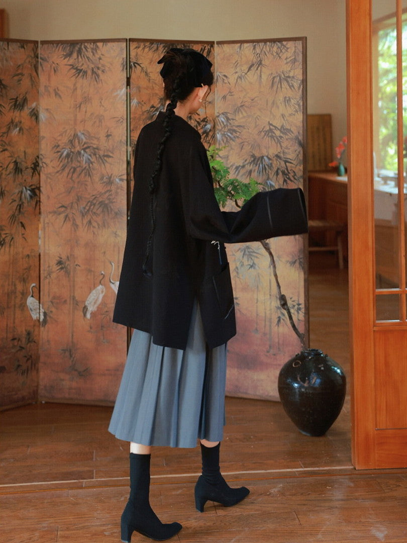 중국 자수 벨벳 고급 대형 재킷