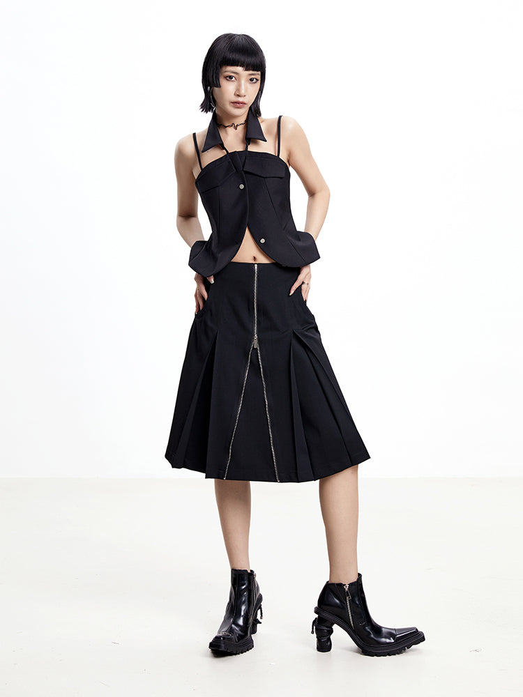 Nichi-Collar Slim Constriction Tops