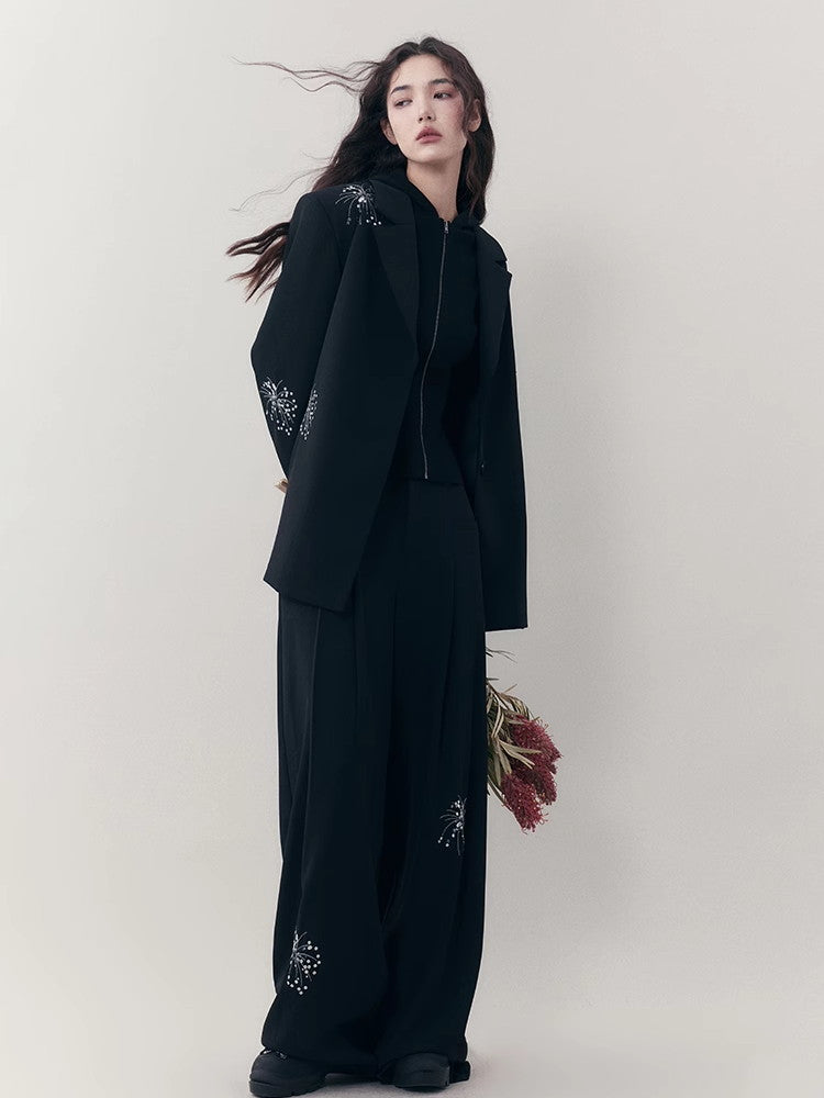 Sut-Up Sequins Nichi Oversize Cool Jacket&Wide-Pants