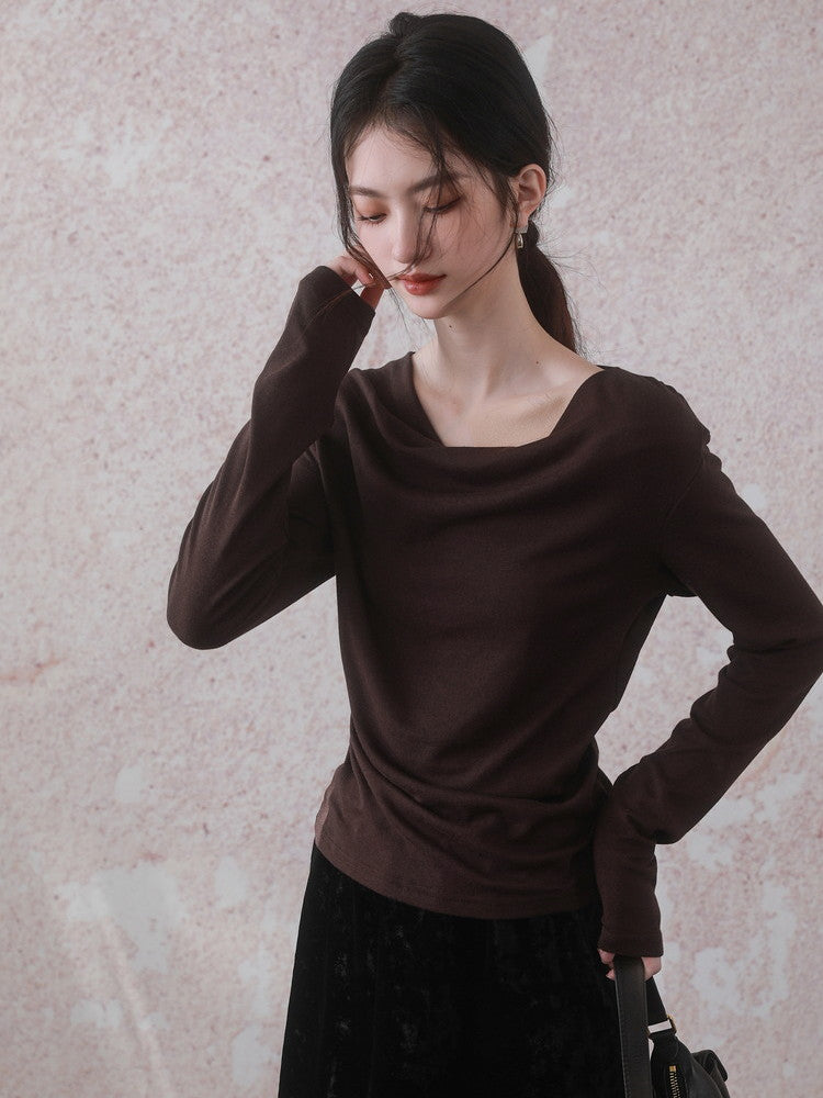 Drape Plain Simple Shape Cutsew