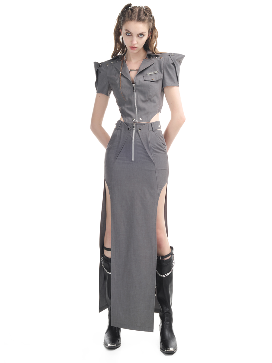 Kumpel mit Reißverschlusskühlung Nichi Tops & Long-Scirt