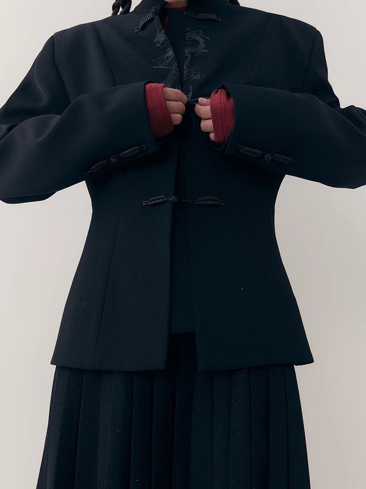 China Dragon Mao-Collar Retro Chic Jacket