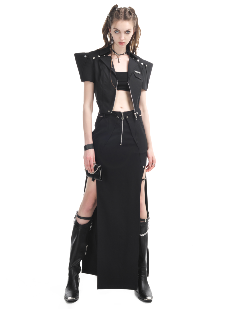 Kumpel mit Reißverschlusskühlung Nichi Tops & Long-Scirt