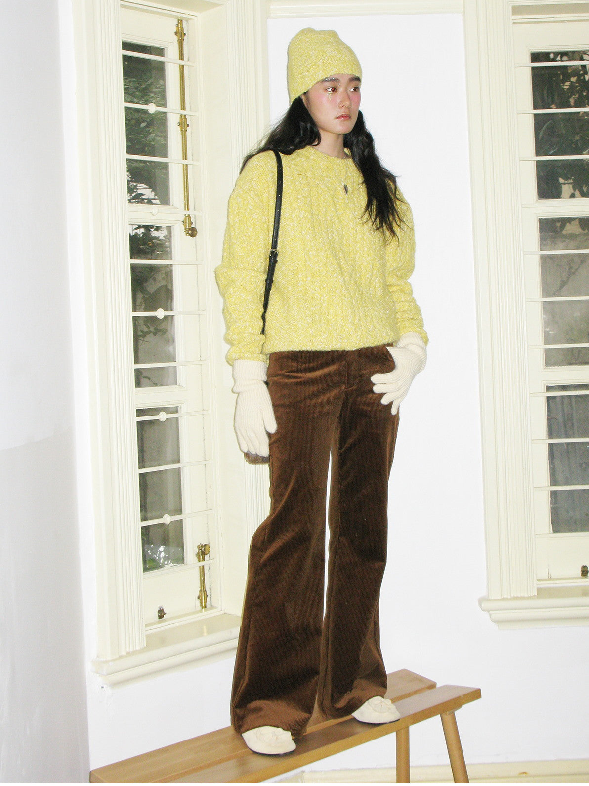 Cwer-Neck Vivid Vintage Simple Chic Cable-Knit