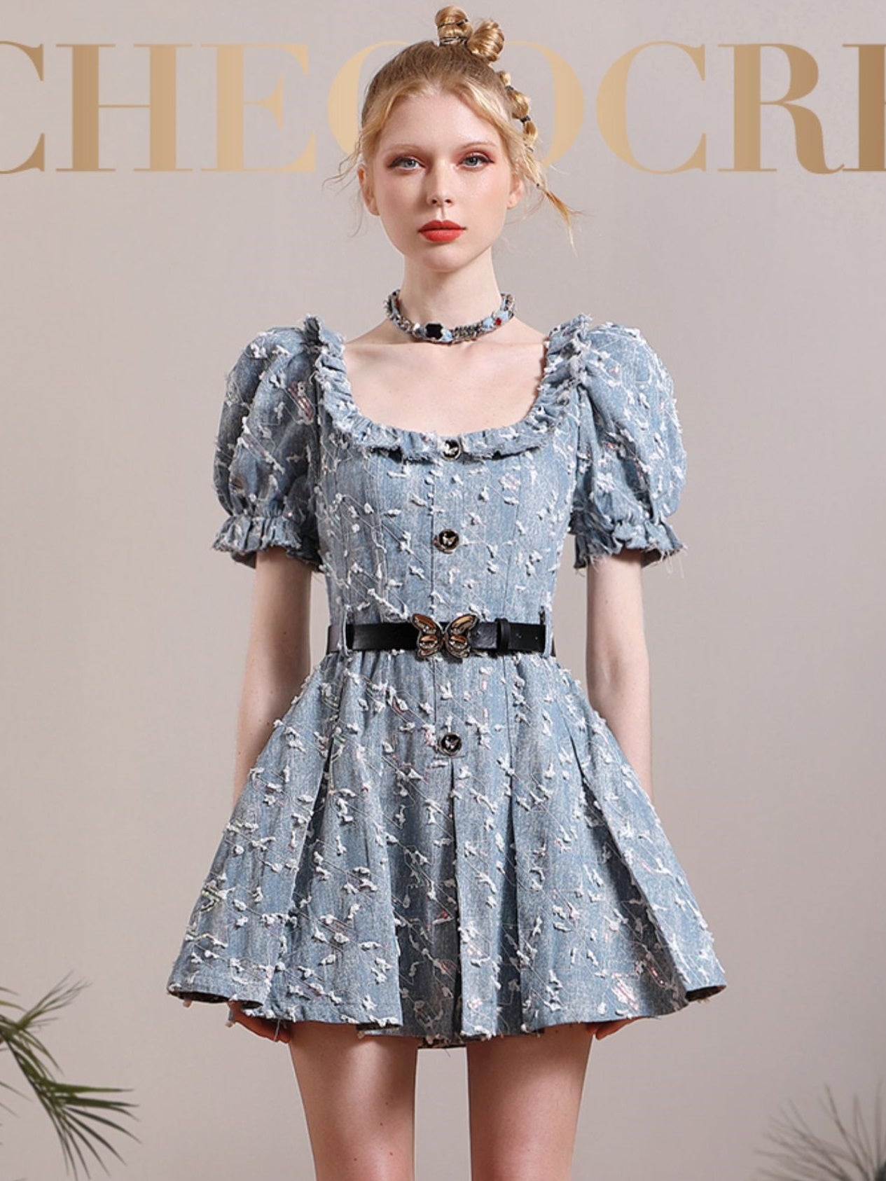 프릴 캔디 슬레이브 플레어 니치 원피스