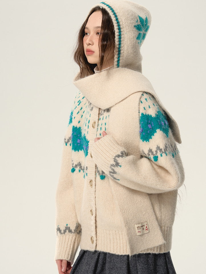 Retro Nordic Soft Sweat à capuche