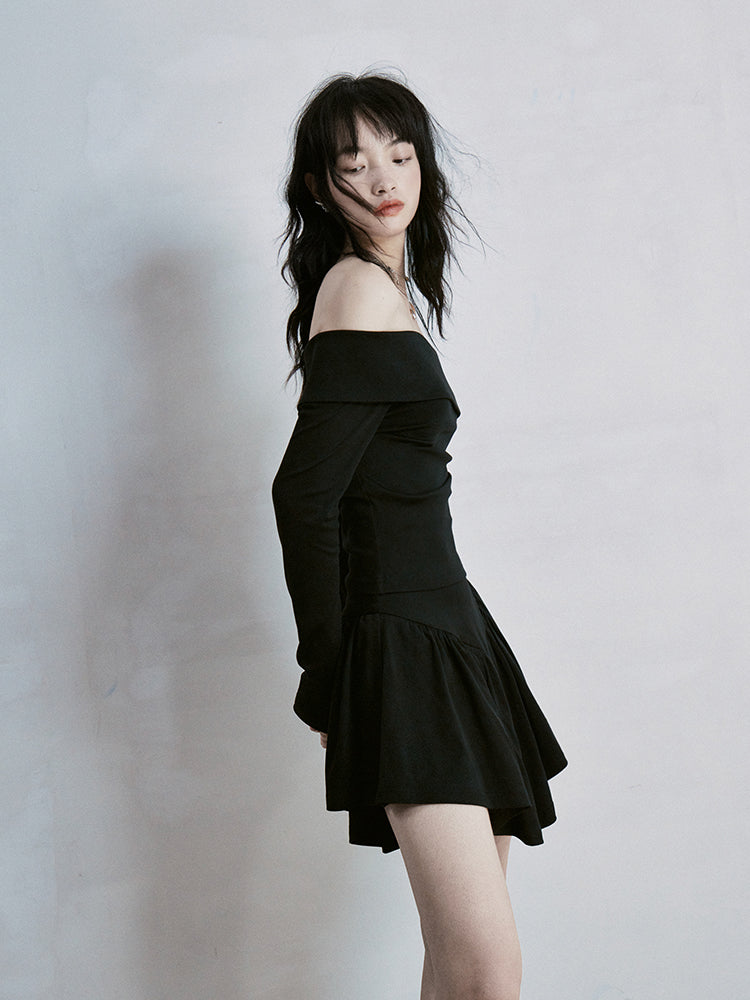 Couppe de pouce à épaules éteintes Slim Cutsew & Mini-Skirt