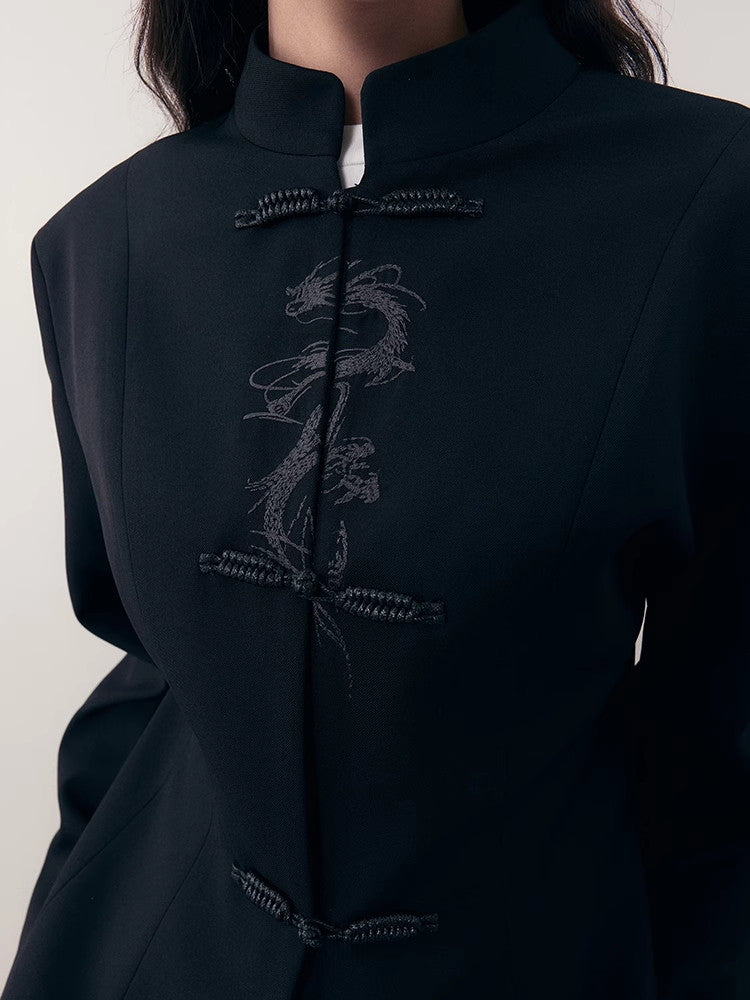 China Dragon Mao-Collar Retro Chic Jacket