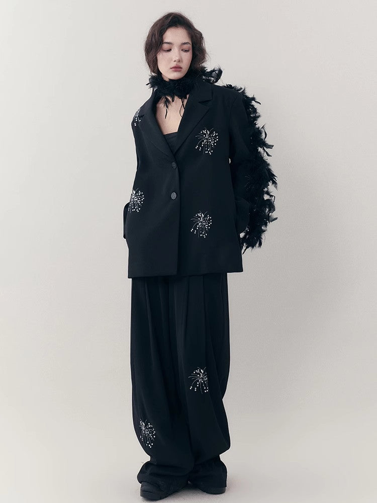 Sut-Up Sequins Nichi Oversize Cool Jacket&Wide-Pants