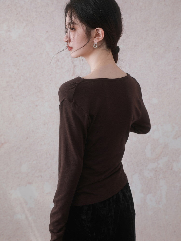 Drape Plain Simple Shape Cutsew