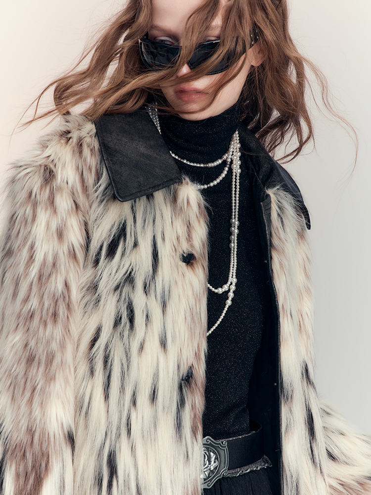 FUE & Leder Luxus High-End Elegante Jacke