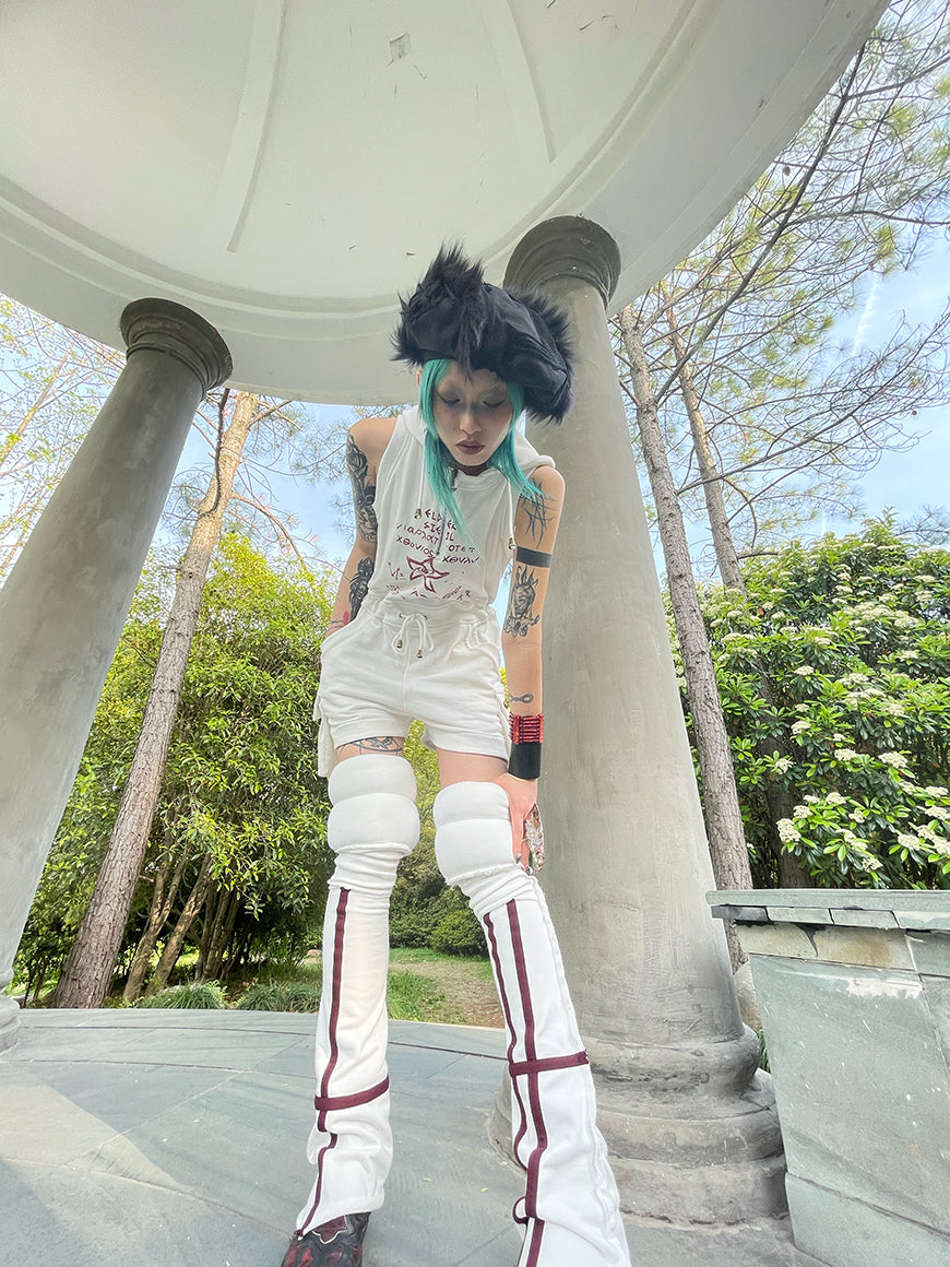 짧은 바지 까마귀 zip 드로 스트링 캐주얼 AII-in-one