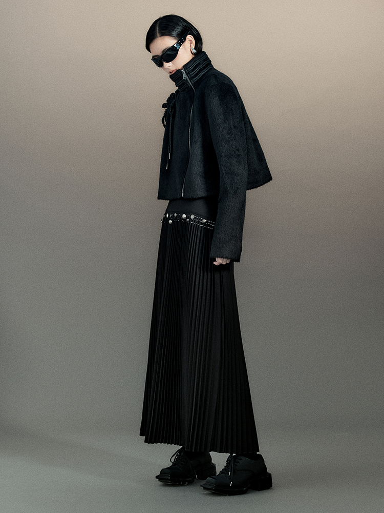 Nichi Rope Stand-Collar Wool High-End Jacket