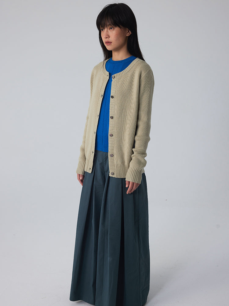 Strick-Crew-Hals Einfacher schicker Retro-Strickjacken