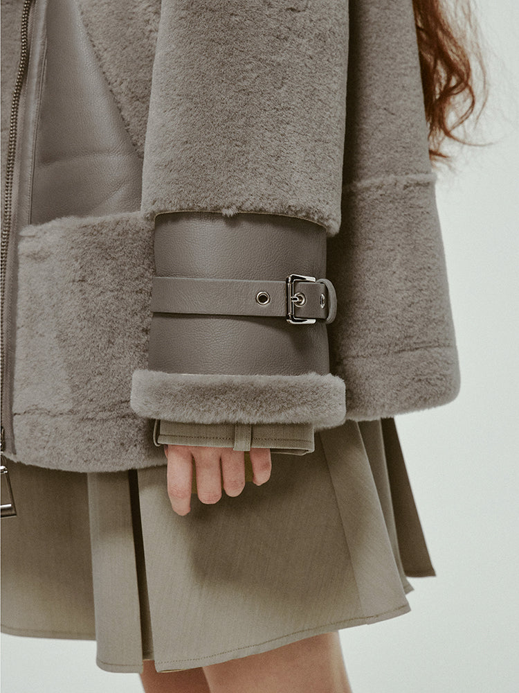 Letaher Boa Nichi High-End Plain Warm Lamb Jacket