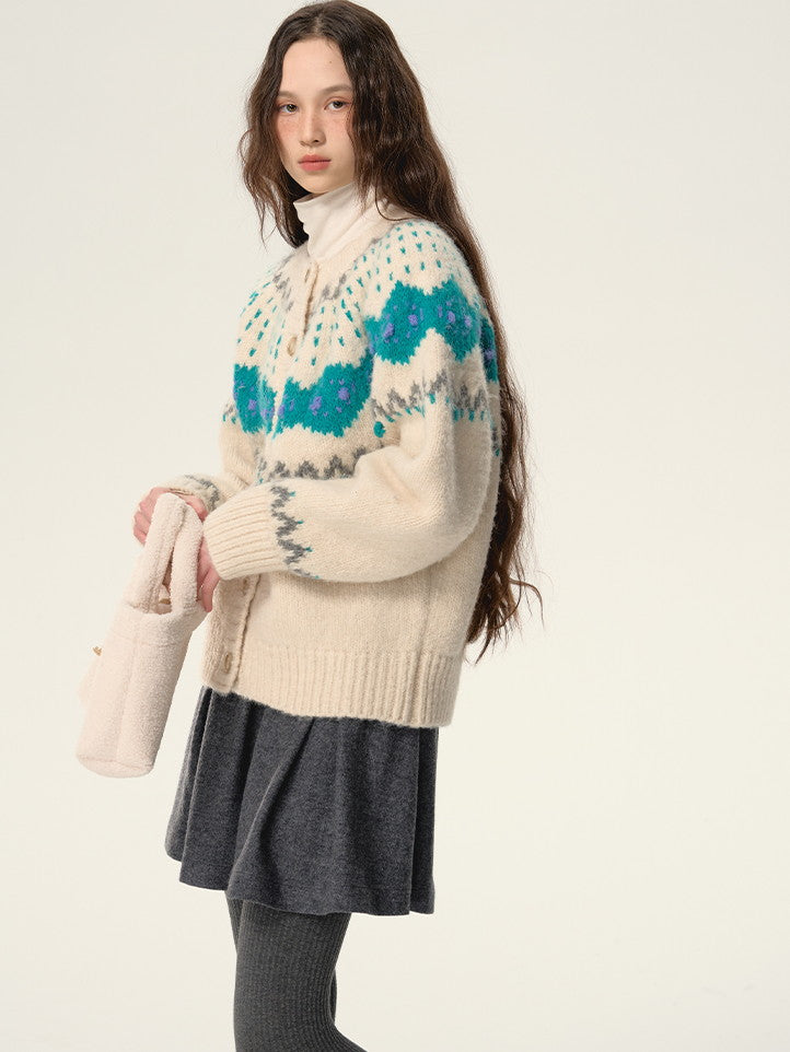 Retro Nordic Soft Sweat à capuche