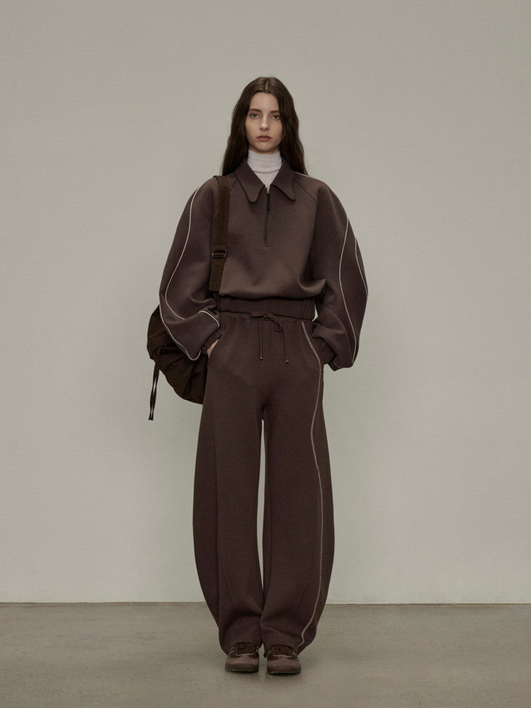 Set-Up Sweat Jersey Casual Wave Tops&Pants