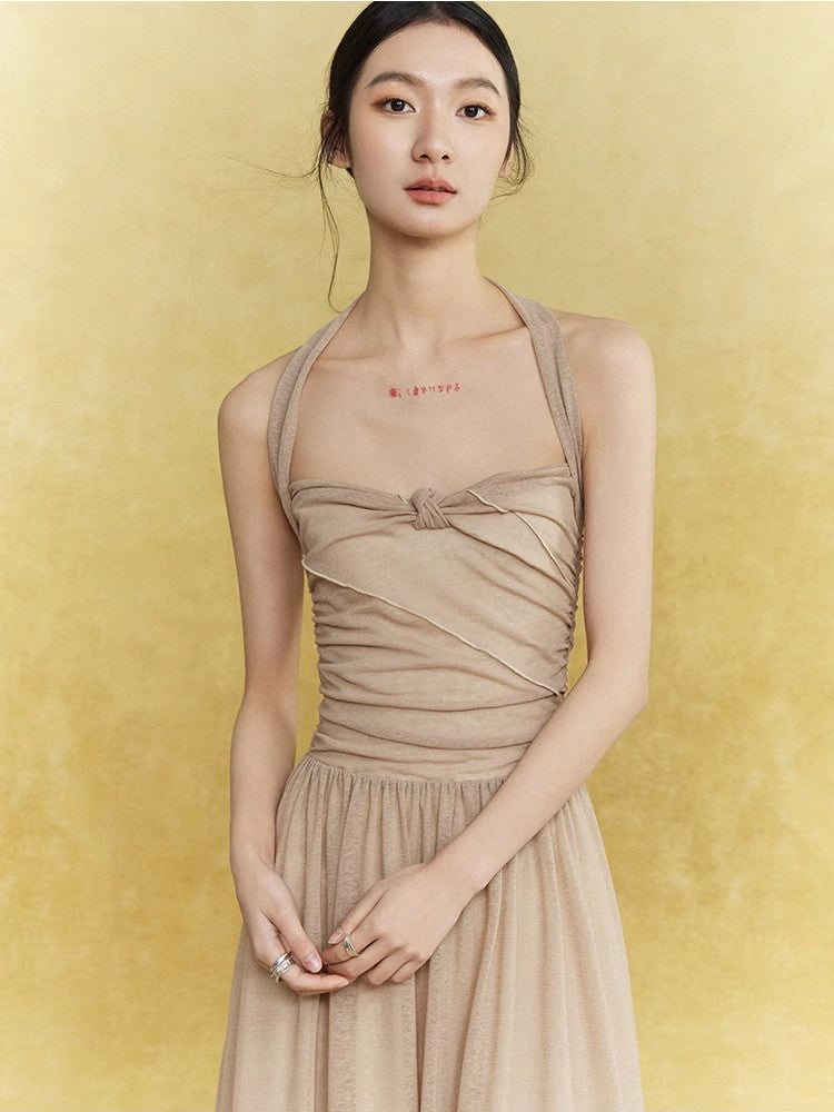 Knit Mesh Thin Sheer Damage Tops