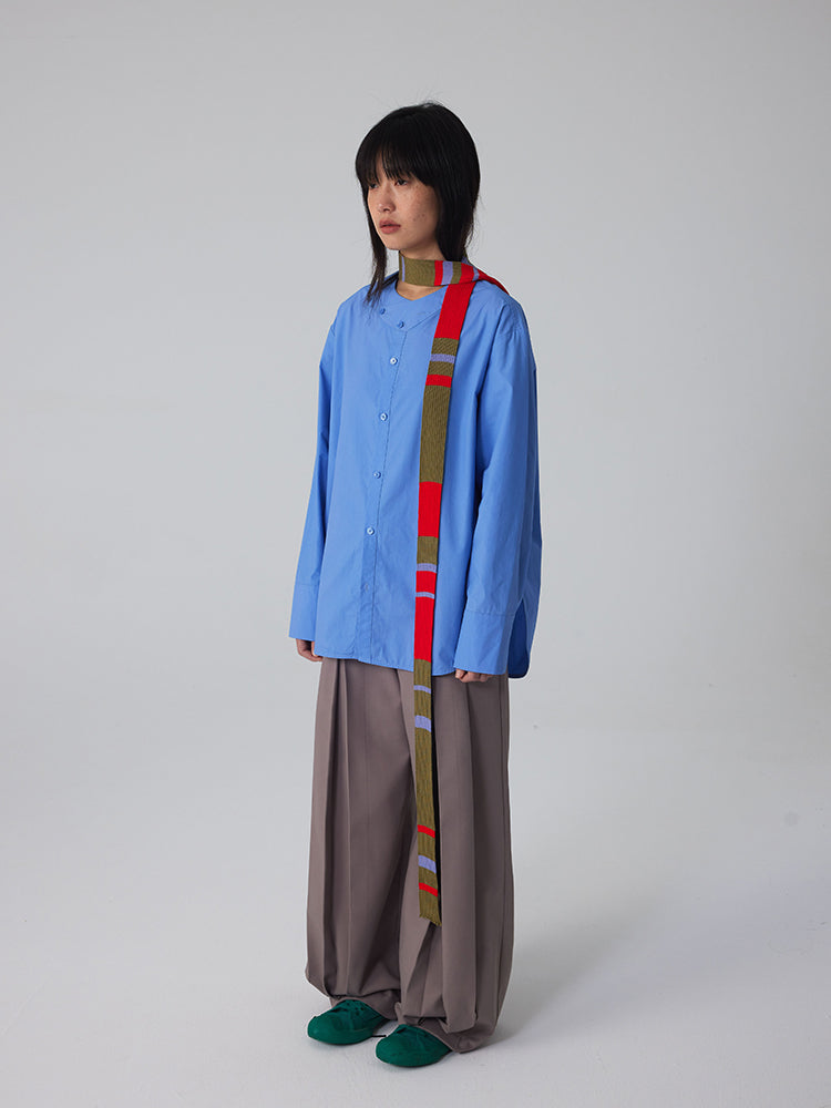 넓은 다리 캐주얼 이완 느슨한 평범한 넓은 바지