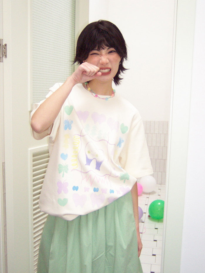 Fancy Watercolor Crew-Necl Heart Animal T-Shirt