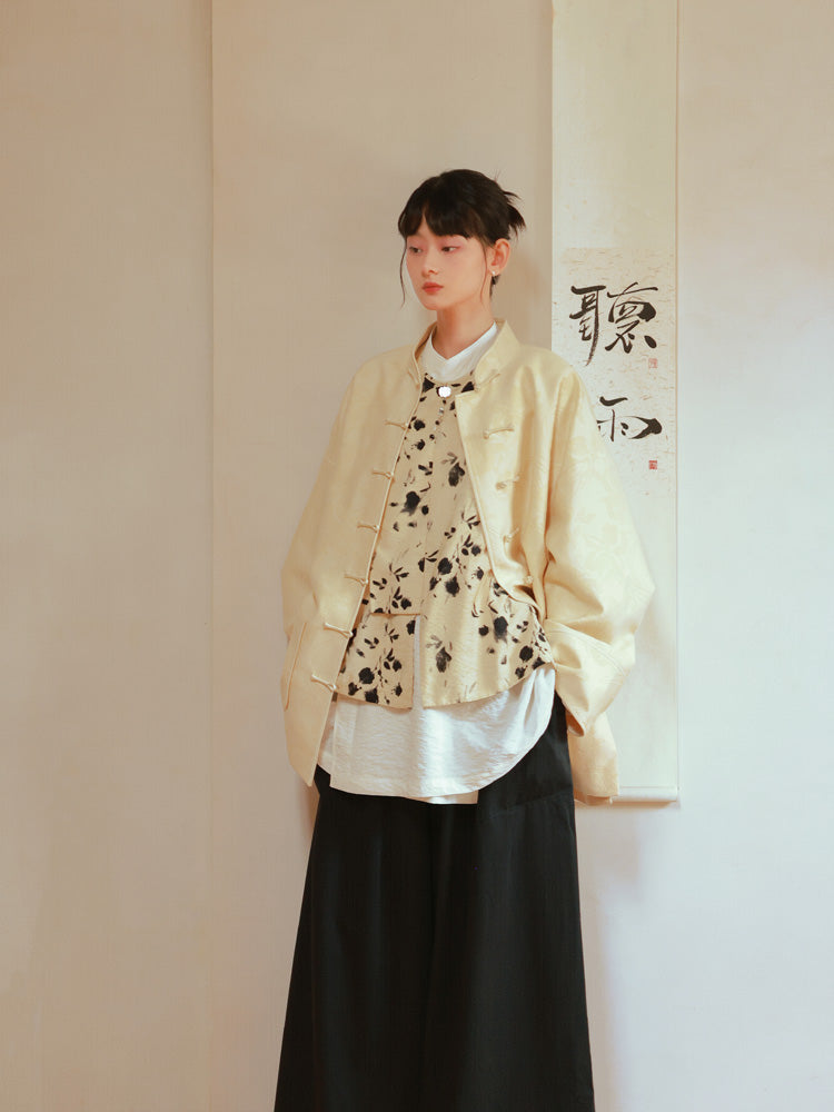 Embroidery China Retro Oversize Jacket