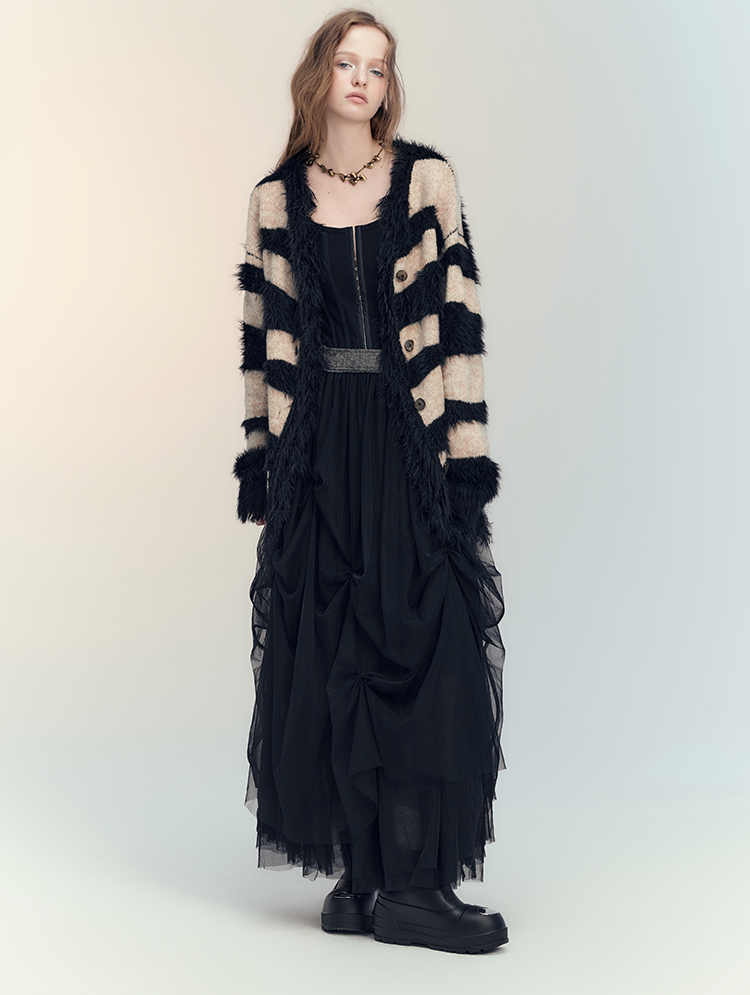 Ciffon Tiered Sheer Elegant Chic Long-Skirt
