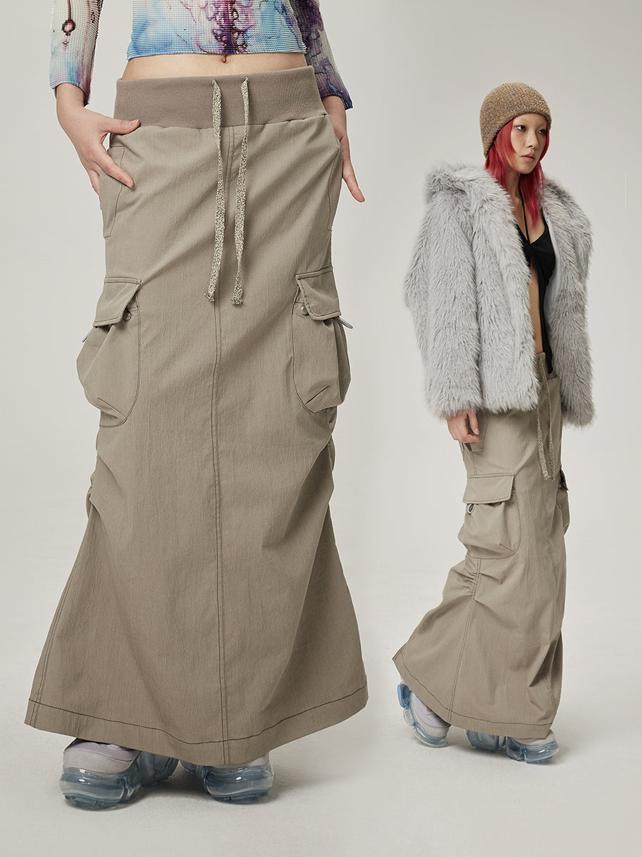 Rassembler la jupe longue décontractée