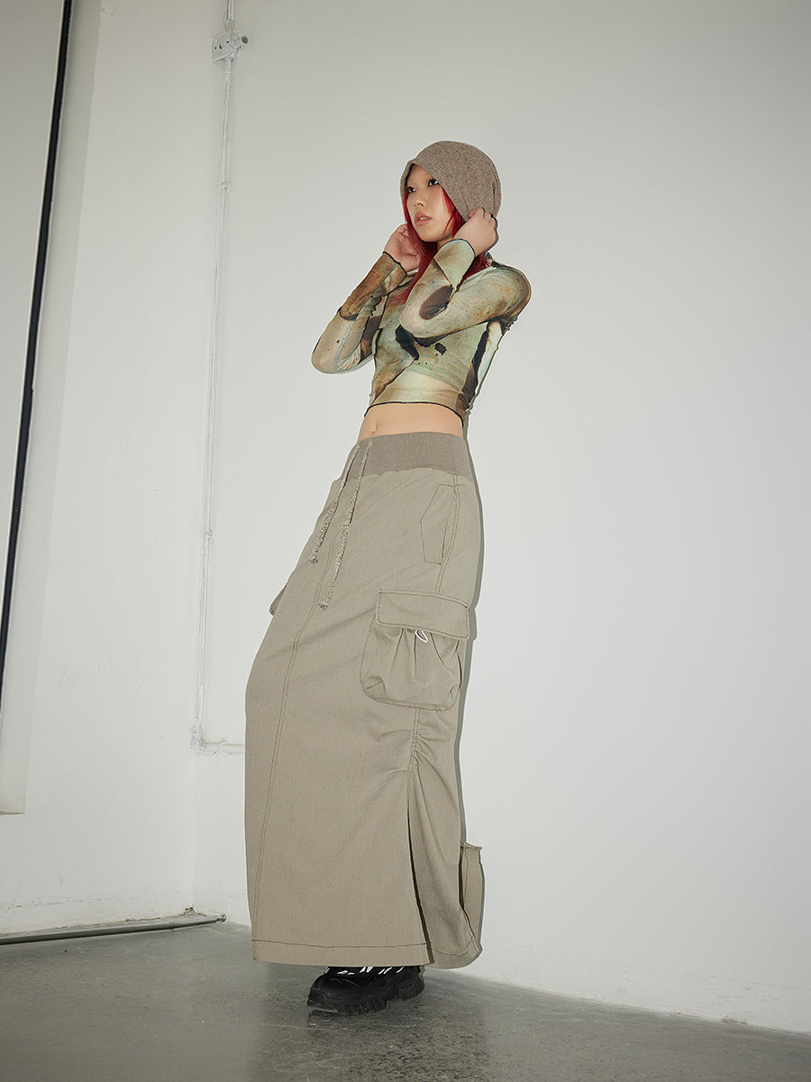 Rassembler la jupe longue décontractée