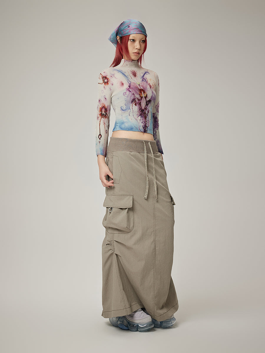 Rassembler la jupe longue décontractée