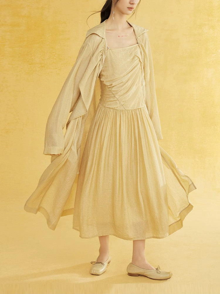 카이솔 자연 복고풍 긴 일체형