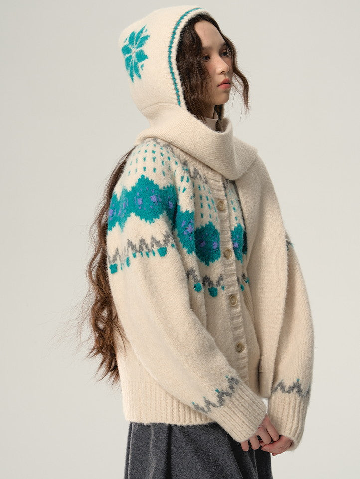 Retro Nordic Soft Sweat à capuche