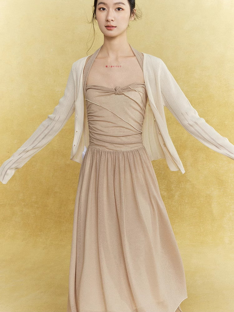 Knit Mesh Thin Sheer Damage Tops