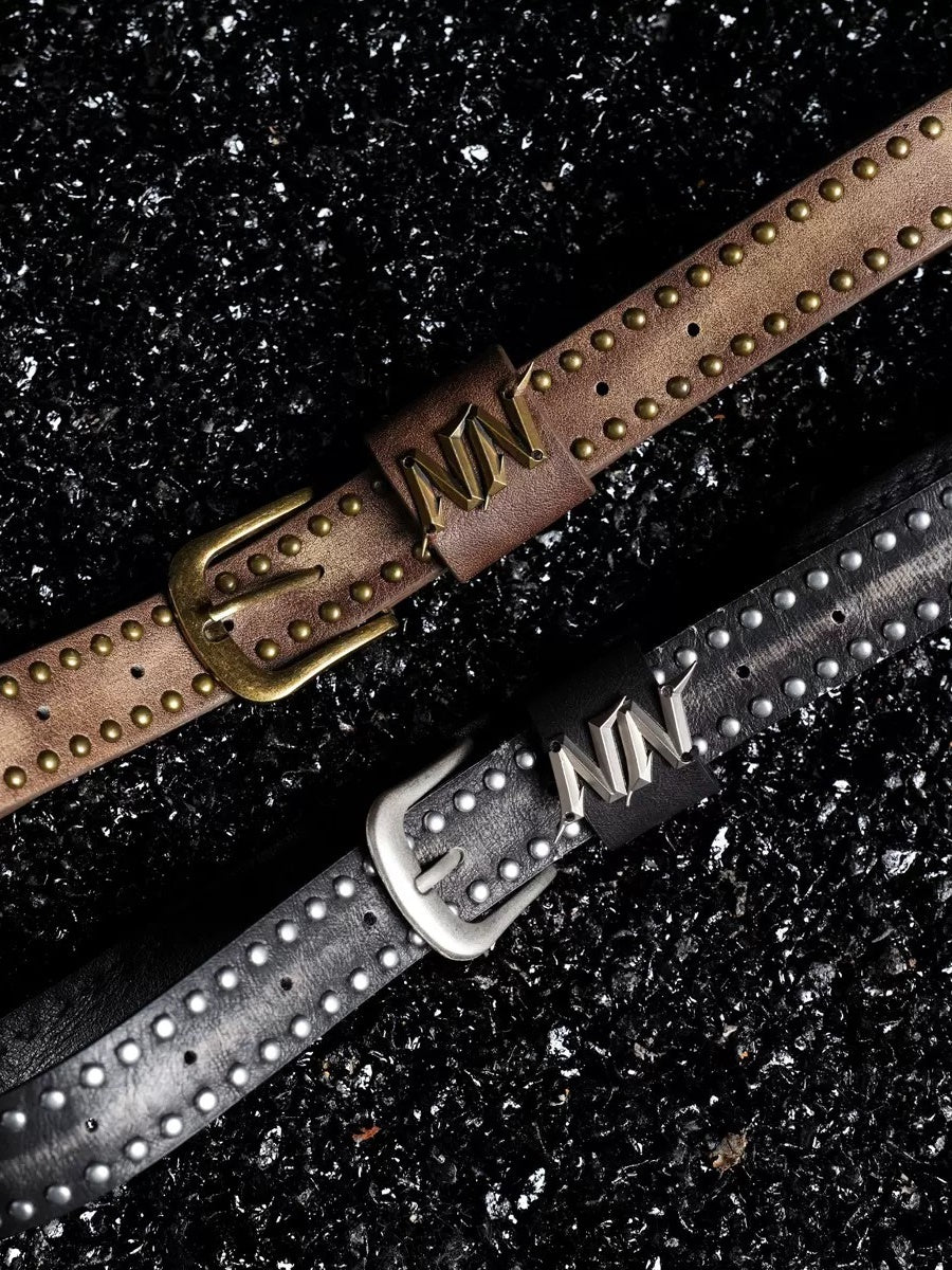 小物 archive studs belt vintage studs leather belt Vintage Style Studs Belt – ARCANA