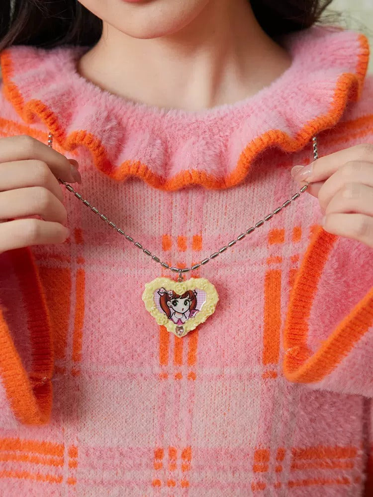 Love Collier de cadre photo en rose tridimensionnel