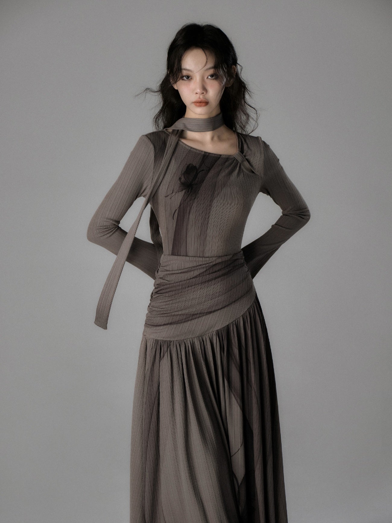 Flare Long Elegant Chic Slim Retro One-Piece