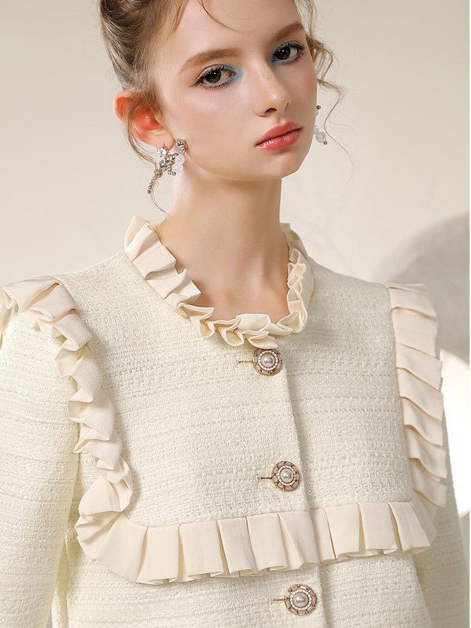 재킷 및 미니 스커트 Suirt Pleats Sut-Up