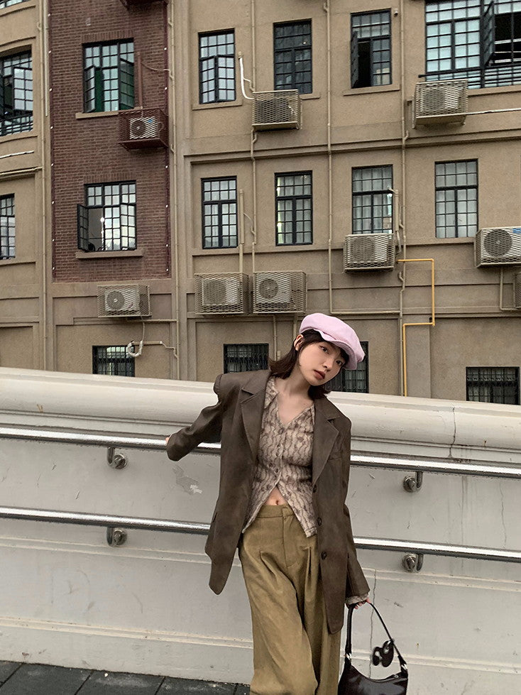 플라워 슬림 차이나 블라우스