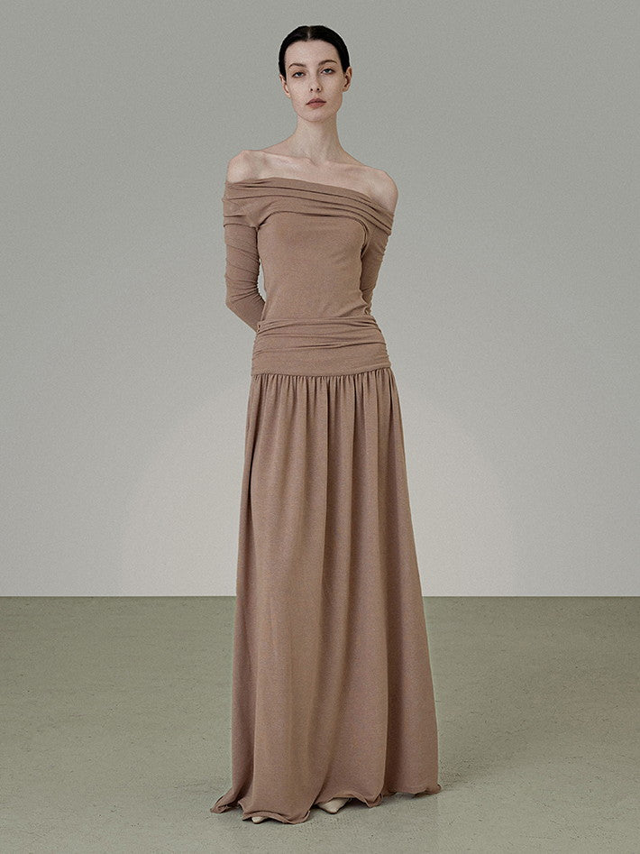 Stretch edle schicke dünne, einfache Flare A-Line Long-Stachel