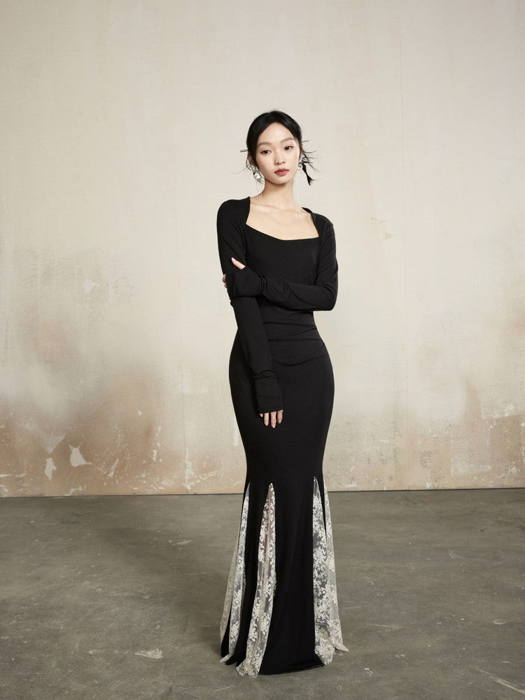 Mermaid Lace Elegant Flare Tight Dress