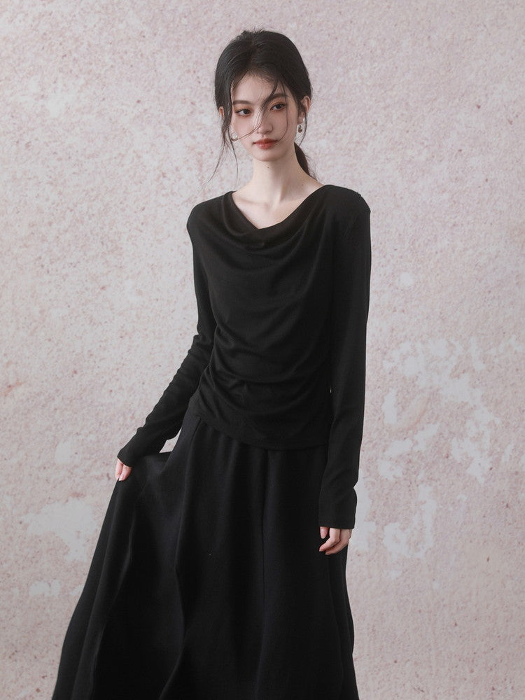 Drape Plain Simple Shape Cutsew